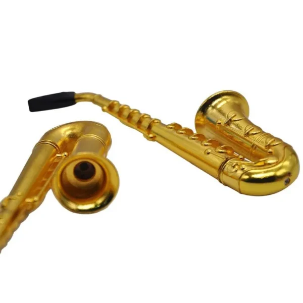 Metal small saxophone pipe view 3