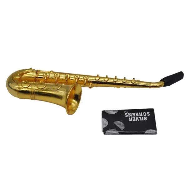 Metal small saxophone pipe view 4