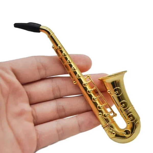 Metal small saxophone pipe view 5