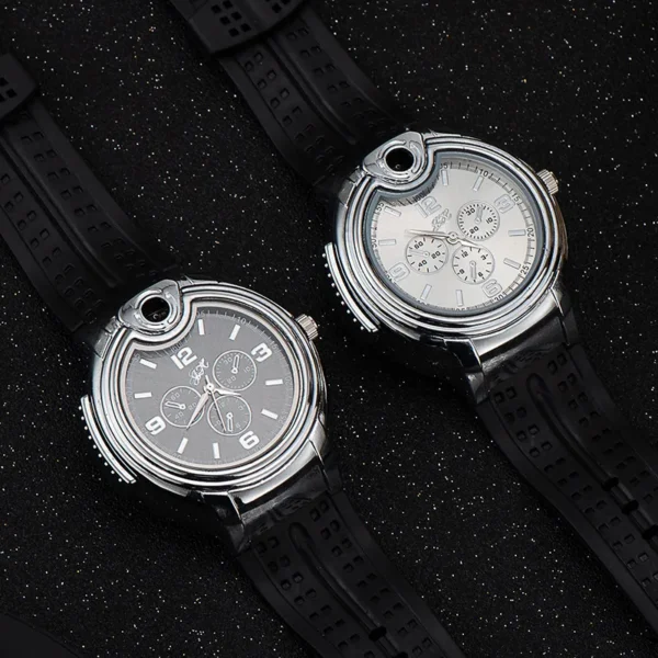 Creative Watch Gas Lighters Metal Multi-purpose Personalized Gas Electronic Flame Lighter Watch Lighter view 2