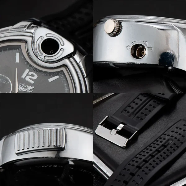 Creative Watch Gas Lighters Metal Multi-purpose Personalized Gas Electronic Flame Lighter Watch Lighter view 3