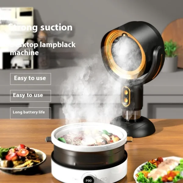 New Portable Desktop Range Hood Anion Smoke Removal Deodorant Sterilization Air Purification view 2