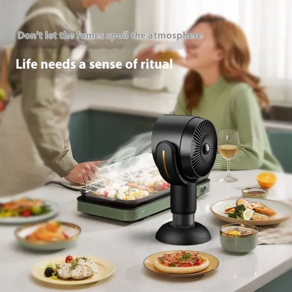 New Portable Desktop Range Hood Anion Smoke Removal Deodorant Sterilization Air Purification view 3