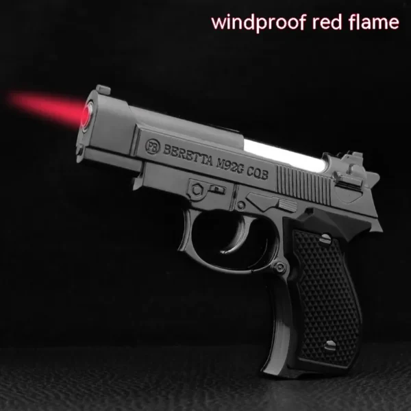 Metal Gas Lighter Windproof Red Flame view 4